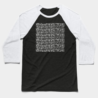 Ancient Egypt hyeroglyphs White pattern repeat Baseball T-Shirt